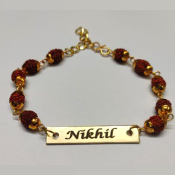 Personalized Name Rudraksh Rakhi - Image 3
